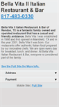 Mobile Screenshot of bellavitarestaurant.net